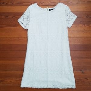 White Lace Shift Dress